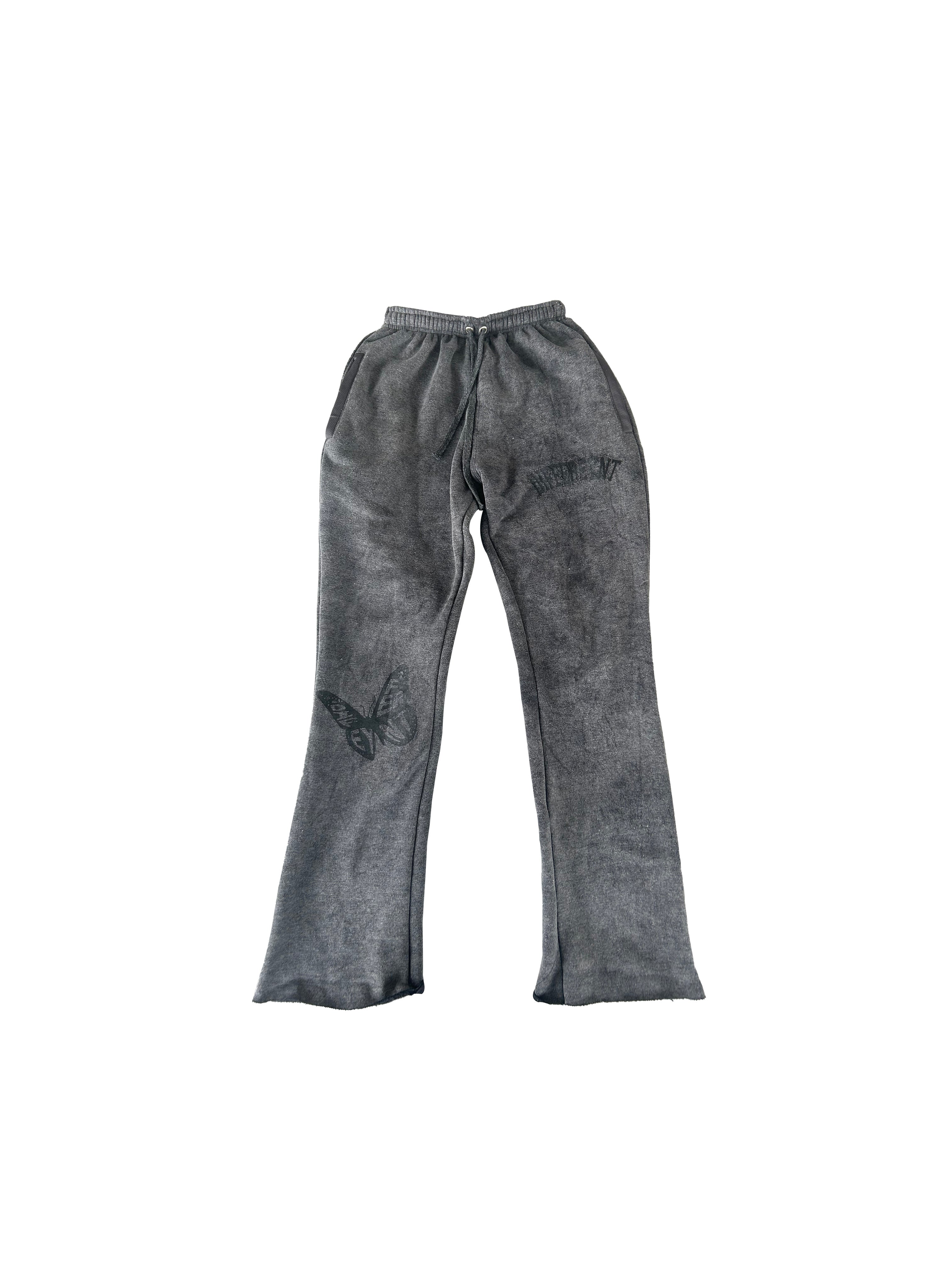 Acid Black “LettYng Go” Flare Pants