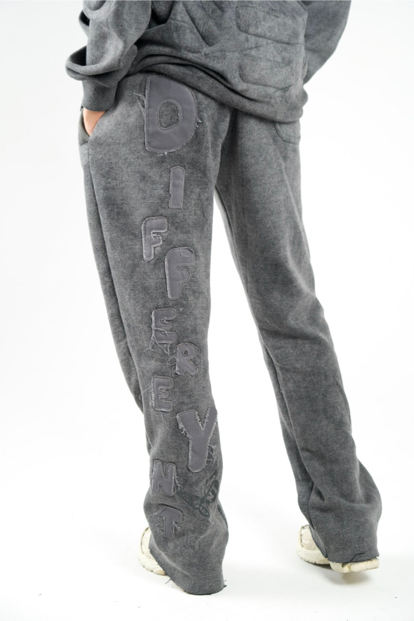 Acid Black “LettYng Go” Flare Pants