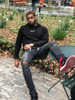 Load image into Gallery viewer, Black "BrokeYn" Hoodie
