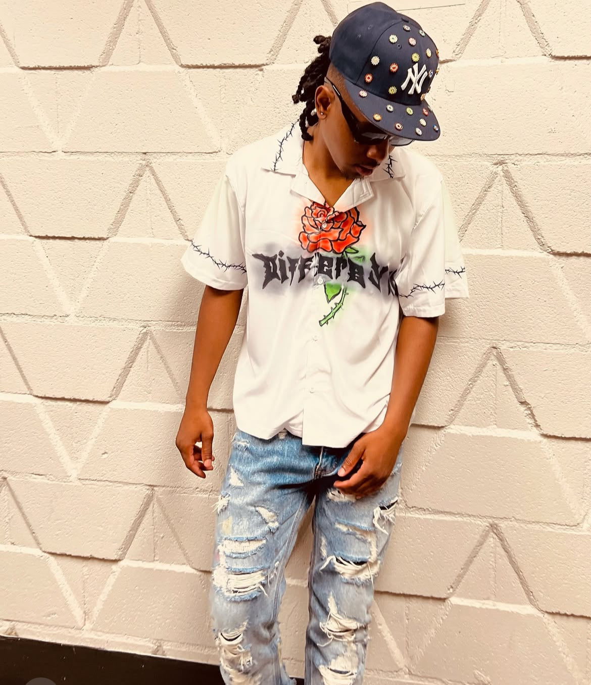 White “Thorns Of LiYfe” Button-Up Shirt