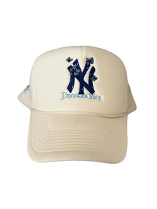 Cream "New York" Trucker Hat