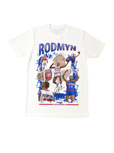 White "Dennis RodmYn" Tee